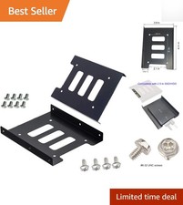 Lightweight Black Metal SSD/HDD Adapter Bracket - 2 Pack for Easy Install picture