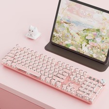 Seunkwang Eweadn V20 Wireless Typewriter Keyboard Dark Pink Media Knob Full Size picture