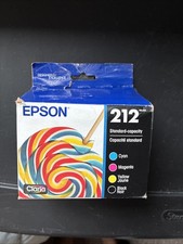 Genuine Epson 212 Ink Cartridge 4-Pack Black Cyan Magenta Yellow Expires 4/2028 picture