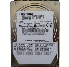 Toshiba MK4032GSX HDD2D34 S ZK01 T 010 A0/AS211G Philippines 40gb 2.5