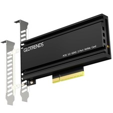 GLOTRENDS PA52L Dual M.2 NVMe to PCIe 5.0 X8 Adapter Without PCIe Bifurcation... picture