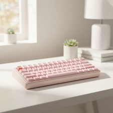 Elegant Pink Jade PBT Doubleshot Keycap Set for Mechanical Keyboards - 121 Keys picture