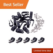 Swpeet Nylon R-Type Cable Clips 5/8 Inch Black picture