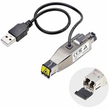 StarTech Gigabit Fiber to RJ45 Ethernet Media Converter Dongle, USB Powered, picture