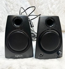 Logitech Z130 Wired Computer Speakers Headphone Jack PC MAC IPOD 3mm Jack TESTED picture