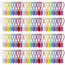 96-Pack Magnetic Cable Ties, 8 Colors Cord Organizer picture