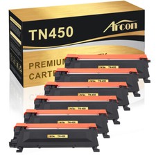6PK Black TN450 Toner Cartridge For Brother HL-2242D HL-2250DN HL-2270DW 2242D picture