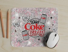Diet Coke Girly Mouse Pad great for Office or Gaming Personalize picture