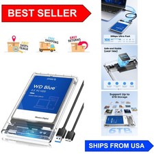 Elegant Transparent 2.5'' External Hard Drive Enclosure - USB 3.1 Tool-Free picture
