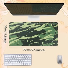 1pc High-Definition Printed Pattern Mouse Pad, Green Black Kamo Theme Pattern picture