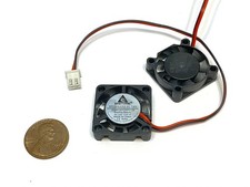 2 Pieces 12v Fan mini 25mm x 7mm 2pin 2507 dc mini micro brushless cooling picture