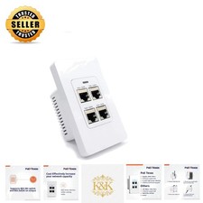 High-Performance 4-Port In-Wall PoE Switch - 300' Range, Reliable Connectivity picture