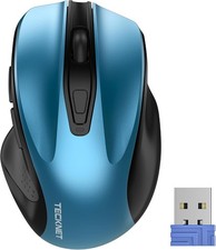 TECKNET Wireless Mouse, 2.4G Ergonomic, 2600 DPI, Azure picture