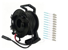 Armored Fiber Optic Cable LC to LC 12 Strands OM3 Multimode with Fiber Reel picture