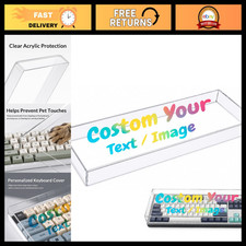 Custom Clear Acrylic Keyboard Cover Protector - Anti-Cat Dust Shield, Personaliz picture