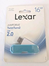 Lexar JumpDrive TwistTurn2 16GB USB 2.0 Flash Drive NOS Blue Sealed picture