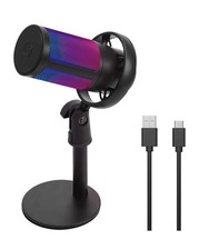 Microfono USB Wired RGB Desktop Computer Microphone/ picture