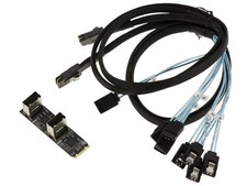 KALEA-INFORMATIQUE M.2 8 Port SATA 3.0 6Gbps PCIe 3.0 Key M/B+M/C Adapter picture