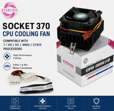 EverCool Socket 370 7 K6 K5 MMX Cyrix CPU Cooling Fan 3-Pin / 4-Pin Molex picture