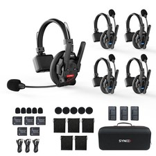 SYNCO XTALK XPRO5 Wireless Intercom Headset System, 500m/1640ft 2.4GHz Commun... picture