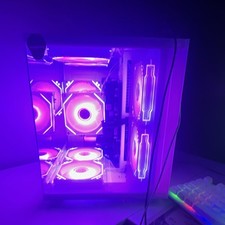 Survery White Gaming Desktop Tower RGB Lighting HDMI USB-A Keyboard Mouse Bundle picture