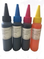 4x100ml Bulk universal refill Dye 400ML Ink bottle for HP Ink Cartridge+Needle  picture