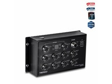 TRENDnet 10-Port Industrial EN 50155 M12 Gigabit PoE+ Railway Switch, TI-XPG102, picture