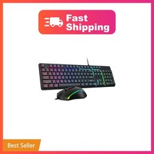 Redragon Updated S107 Gaming Keyboard and Mouse, RGB Gaming Keyboard and 1000... picture