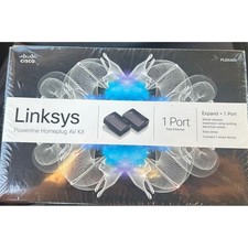 Linksys Powerline Homeplug AV 1 Port Fast Ethernet Kit PLEK400 New Sealed picture