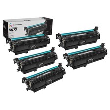 5PK LD Replacement for HP507X Toner works with CE400X 507X LaserJet M551dn picture