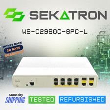 🔀 Cisco WS-C2960C-8PC-L • 8-Port PoE Compact Gigabit Ethernet Switch • Tested ⚡ picture