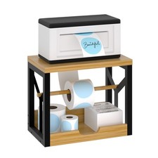 Label Holder for Rolls and Fan-Fold Labels,Wooden Thermal Label Roll Holder f... picture