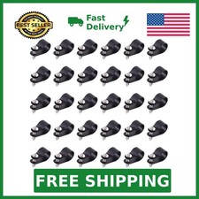 Swpeet 60 Pack Black 1/2 Inch Nylon Plastic R-Type Cable Clips Clamp Kit, Nyl... picture