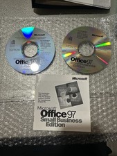 Vintage Microsoft Office 97 Small Business Edition - 2-Disc Set & Manual -NO KEY picture