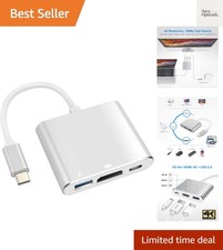 Plug & Play USB C to 4K HDTV Adapter - Compatible with Laptops & Phones picture