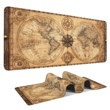 Vintage World Map Extended Gaming Mouse Pad 35.4 x 15.7 Inch – Retro Desk picture