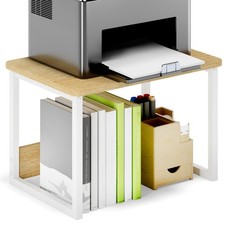 Printer Stand With Storage Desktop Heavy Duty Riser Under Desk Table Maple picture