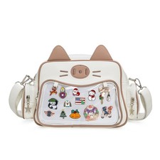 Kawaii Ita Bag Crossbody Bag Cute White Cat Backpack Girls Shoulder Bags Pin ... picture