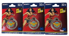 Lot of 3 Emtec DC Comics Wonder Woman 32GB 2.0 USB Flash Drive New picture
