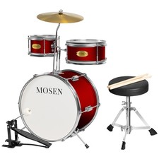 Drum Set 3-Piece Beginner Drum Set Junior Drum Kit with Adjustable Throne picture