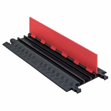 Cable Protector, 1-1/4 in H, 38-3/8 in L, 13-3/4 in W, 3 Channel, Polyurethane, picture