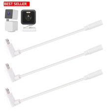 Micro-USB Extension Cable 3 Pk 90 Degree L-Shaped Flat 5 In Male To Female White picture