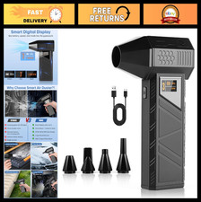 Cordless Turbo Fan Air Duster 70m/s - Smart Display, Brushless Motor, 4 Nozzles, picture