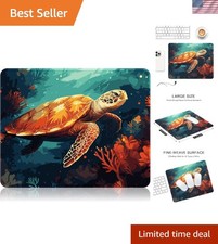 Stylish 12 x 10 in Non-Slip Mouse Pad with Cute Turtle Design for Gaming & Work picture