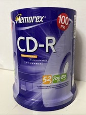 Memorex CD-R 52x 700MB 80-Minute 100 Pack Sealed  BRAND NEW IN PACKAGE picture
