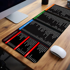 Spanish Excel Shortcuts Pattern Large Mouse Pad Office Desk Mat Computer Keyboar picture