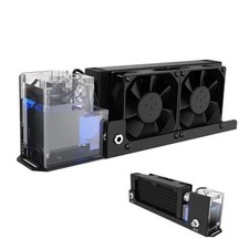 Water Cooling System, Aluminum with 2 Fans, G1/4 Threaded Interface for PC CPU picture