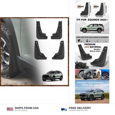 Mud Flaps 4PC for 2025 2026 Chevy Equinox LT RS Activ Black ABS picture