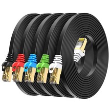 Cat8 Ethernet Cable 3FT 5 Pack Multi Color, Cat-8 Flat RJ45 Computer Internet... picture