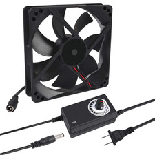 120mm x 25mm 110V 220V AC Powered Cooling Fan Speed Controller 3V to 12V 1225 AC picture